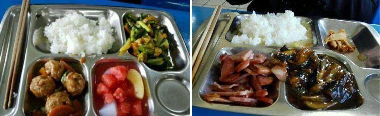 工廠食堂10元工作餐兩葷一素的飯菜是怎么樣的？
